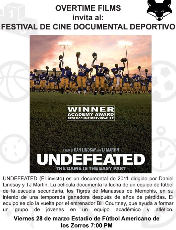 Proyectarán filme Undefeated en el CETYS-Mexicali