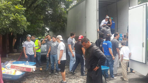 Borregos Toluca colaboró en zona de desastre