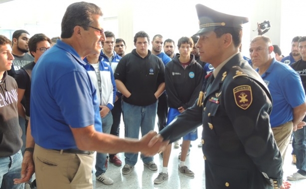 EL HC Diego García Miravete recibido por el General D.E.M. J. Alvarez 